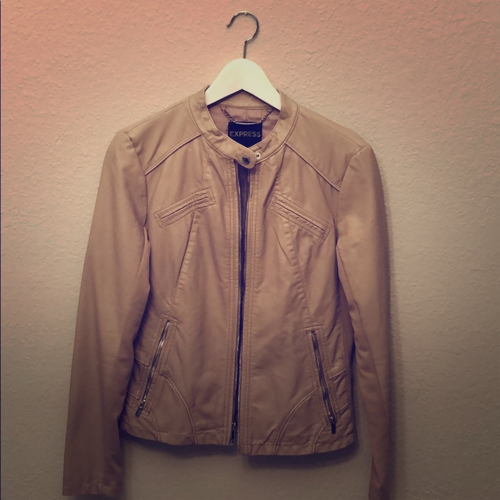 Faux leather tan Jacket